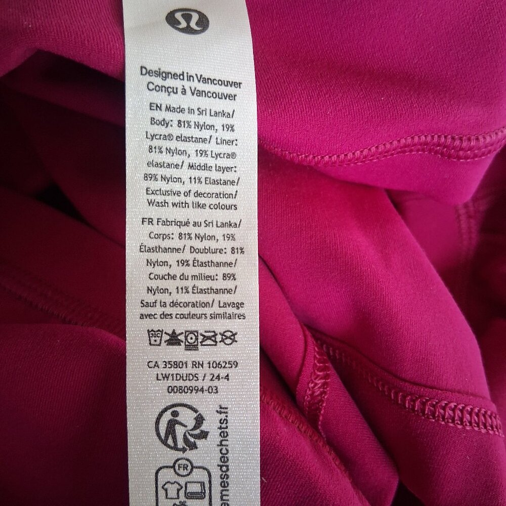 Lululemon Align Cropped Tank- Size 6- Ripened Raspberry - Picture 7 of 9